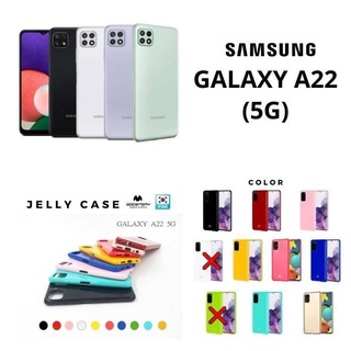 Samsung Galaxy A22 5G MERCURY Goospery Jelly Case Premium TPU ฝาหลัง กันกระแทก แบรนด์เกาหลี (ของแท้100%)