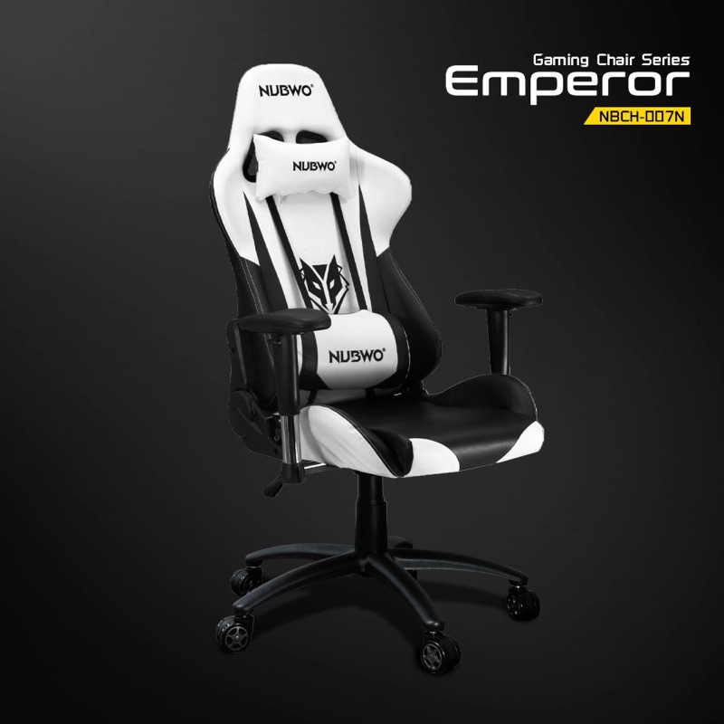 ✳️พร้อมส่ง.. เก้าอี้เกมมิ่ง NUBWO EMPEROR NBCH-007N Gaming Chair สีขาว/ดำ GAMING CHAIR # NBCH 007N#เก้าอี้#เก้าอี้เกมส์