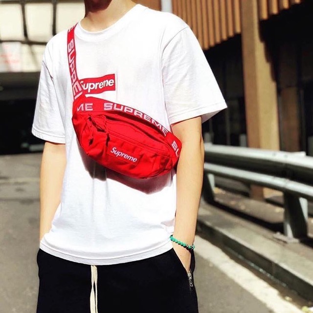 Supreme Waist Bag Ss18 Red ของแท้💯 | Shopee Thailand