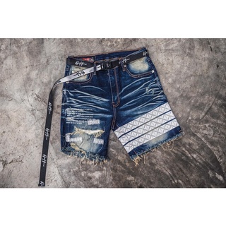 ✅ของแท้100%✅ Holdemdenim White⚪️H8 Casino monogram destroyed denim shorts 2021