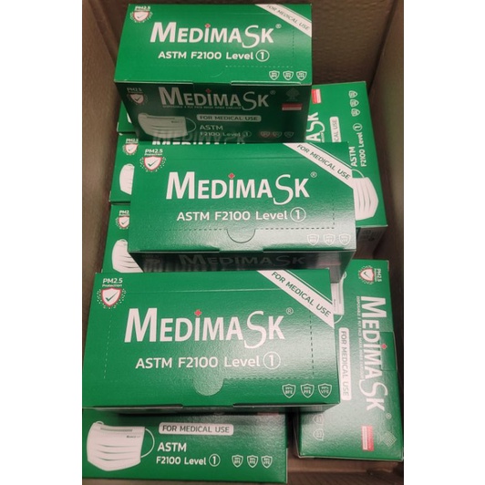 Medimask ASTM Lv1 เมดิแมสก์ แมสก์ทางการแพทย์ (ยกลัง)