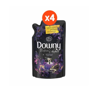 [แพคสุดคุ้ม] Downy ดาวน์นี่ น้ำยาปรับผ้านุ่มสูตรเข้มข้น ถุงเติม กลิ่นมิสทีค 500 มล x4 แพ็ค Laundry Softener Mystique
