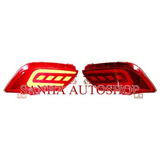ไฟทับทิมกันชนท้ายมีไฟ Led Toyota Vios ปี 2017,2018,2019,2020,2021
