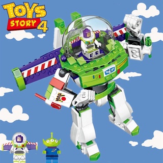 ❤พร้อมส่ง❤บล็อกตัวต่อเลโก้ รูปเอเลี่ยน Toy Story Buzz Lightyear Mecha ของเล่นเสริมการเรียนรู้ สําหรับเด็กผู้ชาย