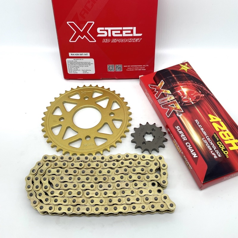 สเตอร์โซ่ทอง X1R พร้อม Sirius, Dream, Wave X1r แท้