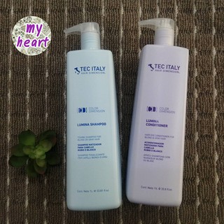 Tec Italy Lumina Shampoo/Conditioner 1000 ml แชมพู และครีมนวดผมเม็ดสีม่วง ฆ่าเม็ดสีเหลือง