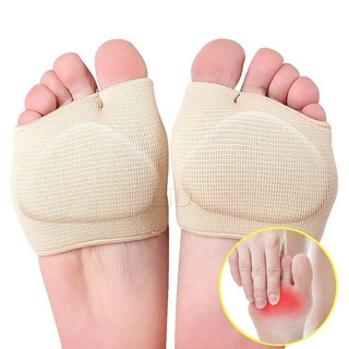 ถุงเท้า ผ้ายืดพร้อมซิลิโคนเจล 1คู่ สวมฝ่าเท้า จมูกเท้า ป้องกันตาปลา เดินไม่เจ็บเท้าmetatarsal silicone นิ่มยืดหยุ่น