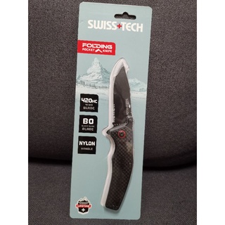 มีดพับเอนกประสงค์ 3.5" SWISS+TECH ST014012 NYLON HANDEL 420HC