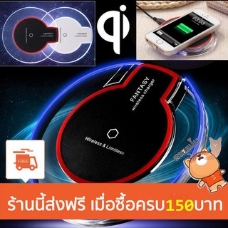 คุ้มค่าคุ้มราคา!Smartphone Charging Pad Ultra Slim Wireless Charger QI Standard