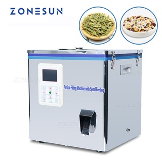 Zonesun เครื่องบรรจุชา แบบเกลียว 1-100 กรัม สําหรับเครื่องเทศ