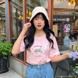 AY  MOST 🥣 เสื้อยืด Oversize ลาย Cereal ผ้าคอตตอนนุ่มสบาย ลายน่ารักมากๆ พร้อมส่ง PK OVS oversize SML