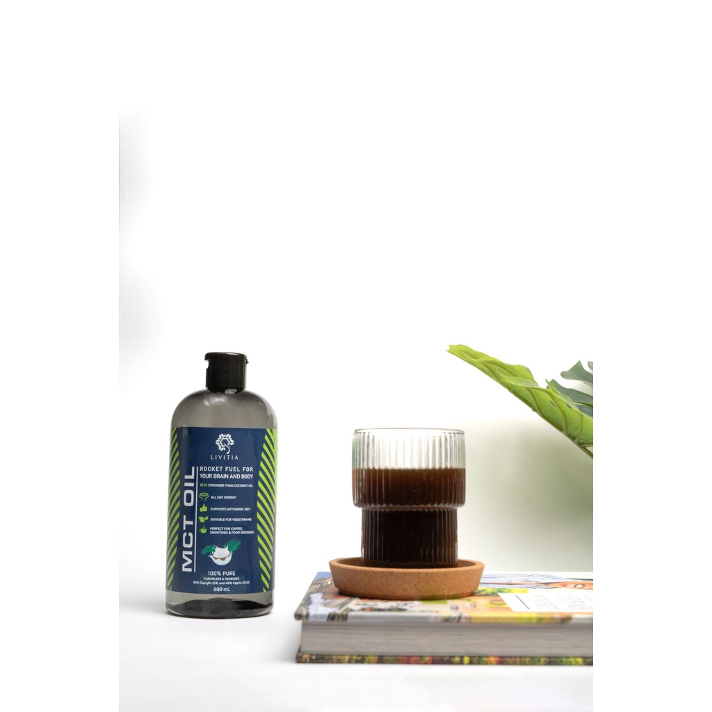MCT Oil C8,C10 500 ml นำ้มันมะพร้าว 100% ช่วยให้เข้าคีโตสิสได้เร็ว