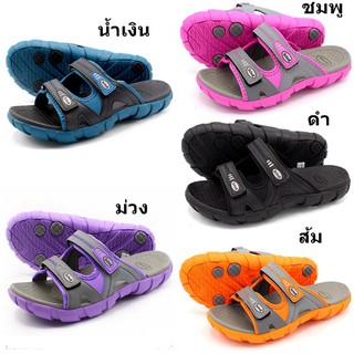 Scholl รองเท้าแตะ รุ่น 1u 2517 สี ดำ น้ำเงิน ม่วง ชมพู ส้ม