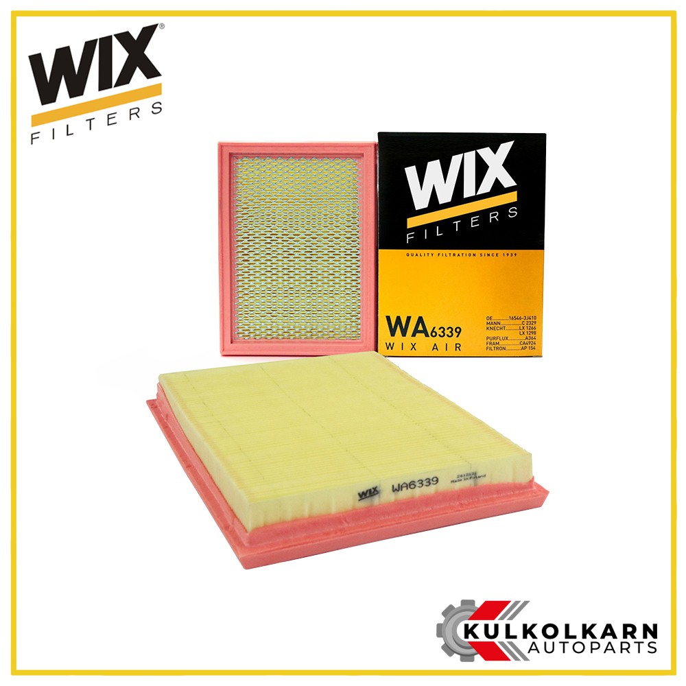 WIX กรองอากาศ HONDA City ปี96, Civic D16Y, NISSAN GA15/16 B14 (WA6339)