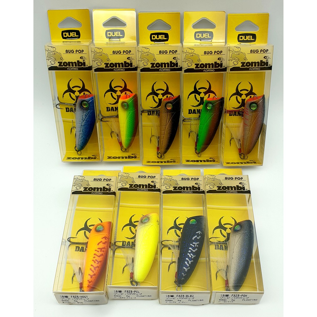 Duel ZOMBIE POPPER 6 ซม.8G BUG POP LURE TOP WATER SERIES UMPAN CASTING LURE FISHING