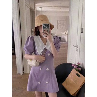 มินิเดรส YPY -sweet purple dress-