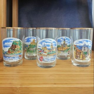 Collectible Painted Shot Glass 5 Pcs (Germany Landmark)