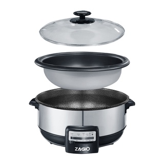 Homehapp กระทะไฟฟ้าอเนกประสงค์ ZAGIO รุ่น ZG-1752 ความจุ 2.8 ลิตร กำลัง 1,200 วัตต์ สีสเตนเลส