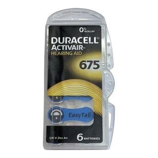 ถ่านเครื่องช่วยฟัง Duracell เบอร์ 675 แพค  6 ก้อน ของแท้