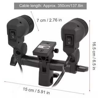 E27 2 in 1 lamp holder หัวต่อไฟสตูดิโอ 2 in 1 E27 Socket lamp holder 100V-240V
