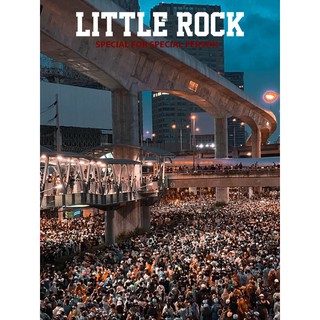 เสื้อยืดคอกลมแขนสั้น little rock ลาย กูไม่ใช่สลิ่ม ผ้าดำฟอกสี เนื้อนุ่ม cotton 100%