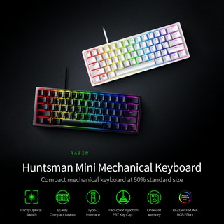 KEYBOARD (คีย์บอร์ด) Razer Huntsman Mini - คีย์บอร์ดตัวเล็กขนาด60% สินค้าประกันศูนย์ในไทย 2 ปี