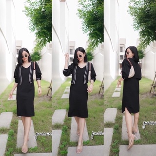 TE181 : Set 2 pcs เดรสไหมพรมเนื้อนุ่ม