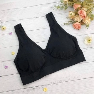 เสื้อชั้นในทรงสปอร์ตบรา สาวอวบใส่ได้มี 3 ไซต์ผ้านุ่มยืดได้เยอะใส่สบายไม่มีตะขอหลัง ชุดชั้นในไซต์ใหญ่