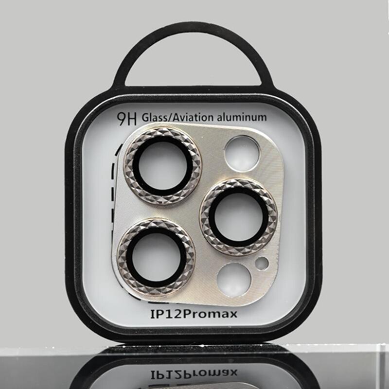 ฟิล์มกระจกนิรภัยกันรอยหน้าจอกล้อง โลหะ 3D สําหรับ iPhone 13 Pro max 13 Mini 11 12 13pro max 12 13pro #5
