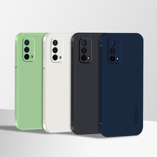 เคสโทรศัพท์ซิลิโคน แบบนิ่ม สีแคนดี้ ทรงสี่เหลี่ยม สําหรับ OPPO A93 2020 A7 A5S A3S A12 A12E