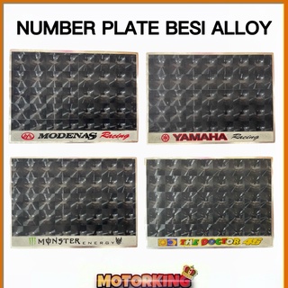 แผ่นป้ายเลขมอเตอร์ BESI อัลลอยด์ BESI สําหรับ HONDA YAMAHA MONSTER ENERGY THE DOCTOR 46 NUMBER PLATE UNIVERSAL