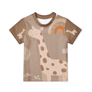 เสื้อยืดเด็กระบายอากาศดี ลายสัตว์