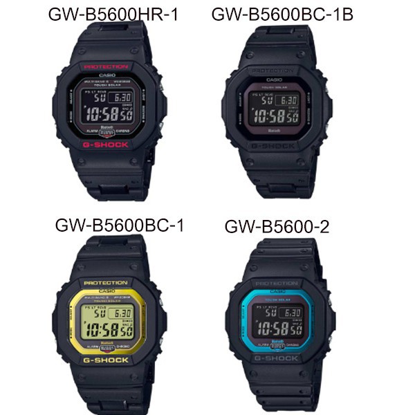 Casio G-Shock  รุ่นGW-B5600 GW-B5600BC-1 GW-B5600BC-1DR GM-5600 GM-5600Bนาฬิกาข้อมือผู้ชาย สายผสมสเตนเลสสตีล/เรซิน