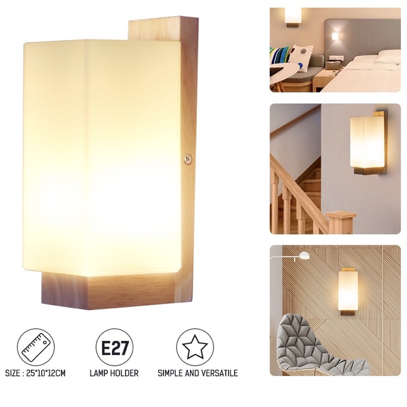 ไฟติดผนัง ไฟหัวเตียง โคมไฟติดผนัง wall lampสไตล์ยุโรป ใช้หลอดE27 ตกแต่งห้อง ใช้สำหรับห้องนอน หัวเตียง ห้องนั่งเล่น บันได