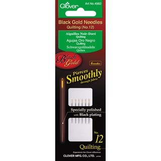 Clover เข็มควิลท์ เบอร์ 12 รุ่น Black Gold Hand Sewing Needles CK4982