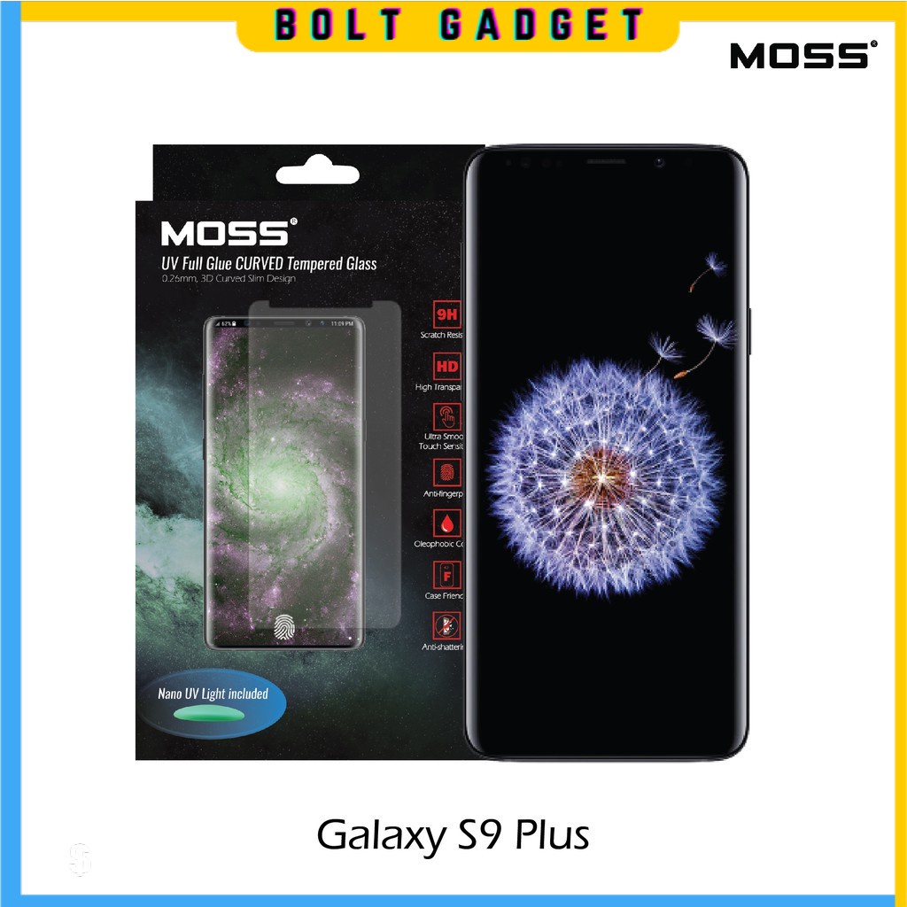 🔥 UV Glue Tempered Glass 🔥 Samsung Galaxy S9 Plus MOSS® UV Glue Tempered Glass