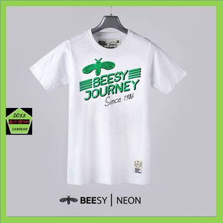 Beesy เสื้อคอกลม ชาย รุ่น Neon สีขาว