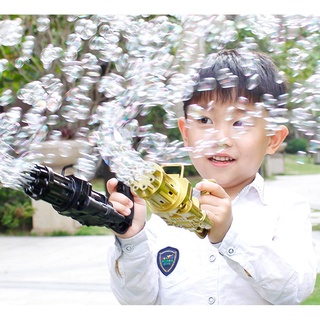 ปืนเป่าฟอง เครื่องเป่าฟอง เป่าฟอง Bubble Gun Gatling เครื่องทำ Bubbler ปืนยิงบับเบิ้ลลาย ใส่ถ่าน