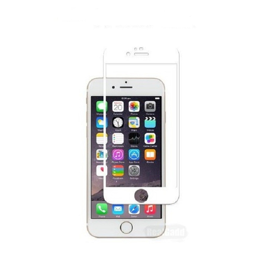 MerNett Tempered Glass iPhone 6 ฟิล์มกระจกแบบเต็มจอ - สีขาว