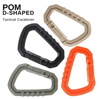 คาราบิเนอร์พลาสติก Lightweight Outdoor D-Shaped Backpack Carabiner Clasp