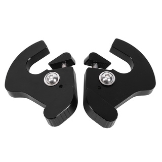 Ssrroo 2pcs Left+Right Rotary Sissy Bar Luggage Rack Docking Clip Kit For Touring Black