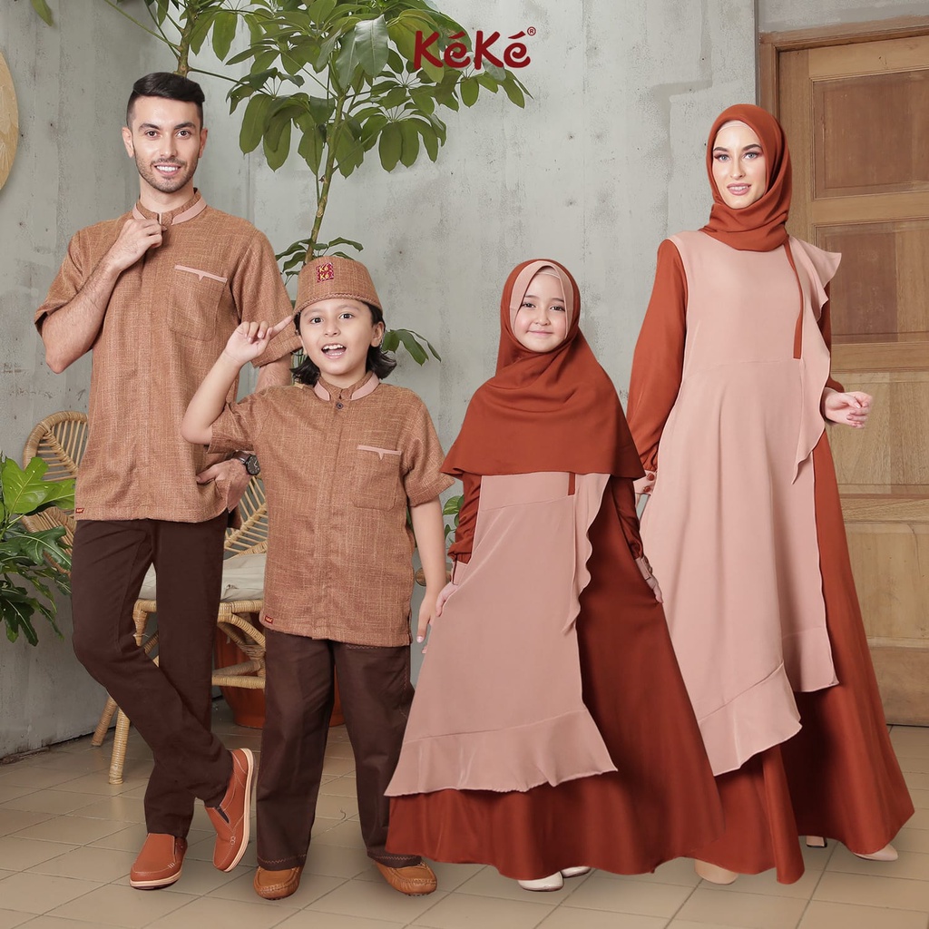 (Sarimbit Keke Zeba Series สีน้ําตาลทอง) ผู้ใหญ่ Gamis Keke GDSR H 2105 KDSR H 2105 GMSR H 2105 KPSR