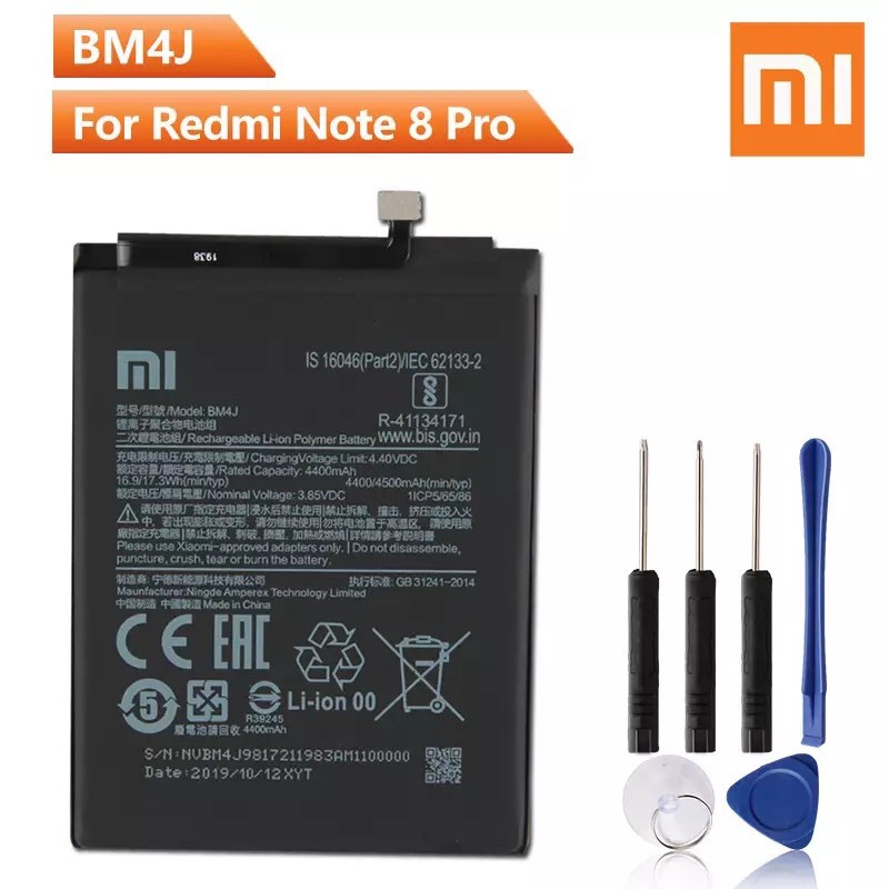 แบตเตอรี่สำหรับXiaomi Redmi BM4J หมายเหตุ8 Pro Note8 Pro BM4Jของแท้เปลี่ยนแบตเตอรี่4030MAh + เครื่อง