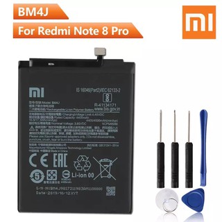 แบตเตอรี่สำหรับXiaomi Redmi BM4J หมายเหตุ8 Pro Note8 Pro BM4Jของแท้เปลี่ยนแบตเตอรี่4030MAh + เครื่องมือฟรี