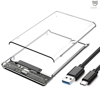 เคสฮาร์ดดิสก์ HDD Type-C 2.5 นิ้ว ความเร็วสูง ติดตั้งง่าย สําหรับ SATA HDD 2.5 นิ้ว