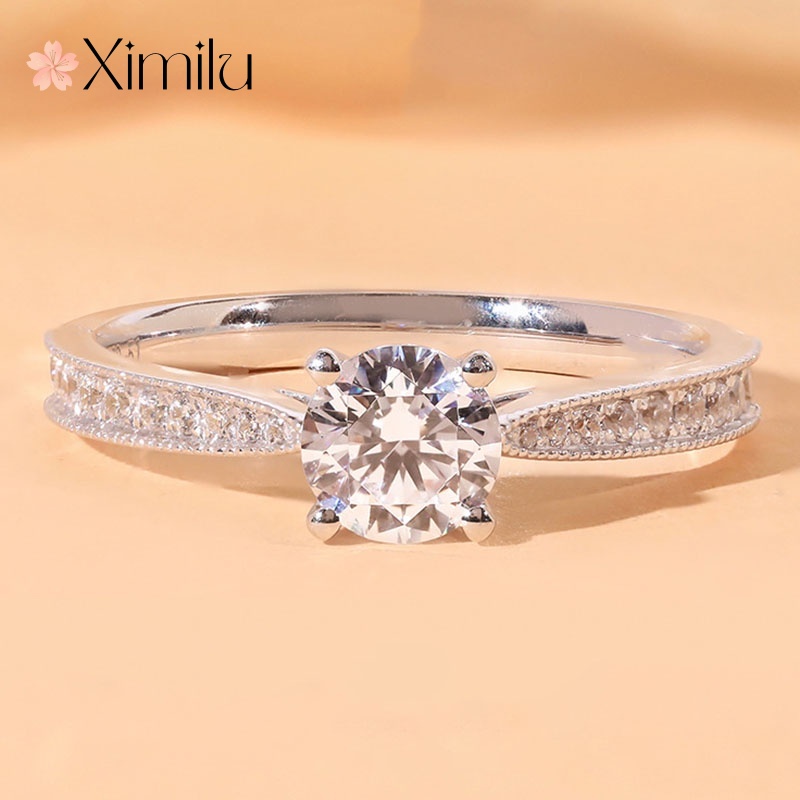 XIMILU💖 แหวนเงิน 925 รูปเจ้าหญิงโมอิส สไตล์เกาหลี วินเทจ เครื่องประดับ แฟชั่นคู่รัก สําหรับผู้หญิง ให้เป็นของขวัญ ให้แฟน งานแต่งงาน แหวนทองครึ่งสลึง แหวนแฟชั่น คริสต์มาส แหวนทอง