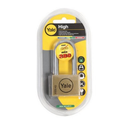Y117D/45/152 Yale กุญแจคล้อง 45 ทองเหลืองแท้ ระบบดิสก์ แม่กุญแจ