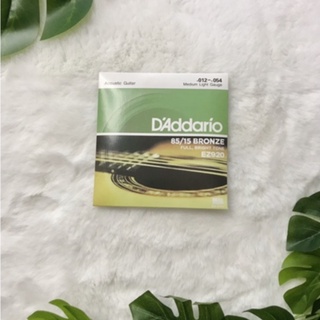 สายกีตาร์โปร่ง D’addario EZ920 12/54 ครบชุด6 เส้น เบอร์ใหญ่ ให้โทนเสียงแน่น กังวาล สินค้าพร้อมส่ง🚚 แถมปิ๊ก มูลค่า40฿