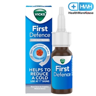 Vicks First Defense Nasal Spray 15 mL สเปรย์พ่นจมูก แก้หวัด ฆ่าไวรัสในโพรงจมูก Vicks First Defence Nasal Spray