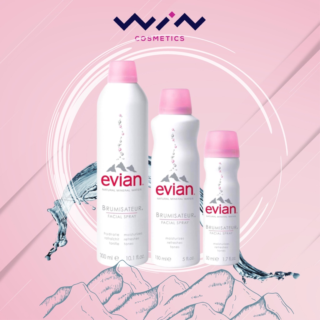Evian natural mineral water brumisateur facial spray เอเวียง สเปรย์น้ำแร่